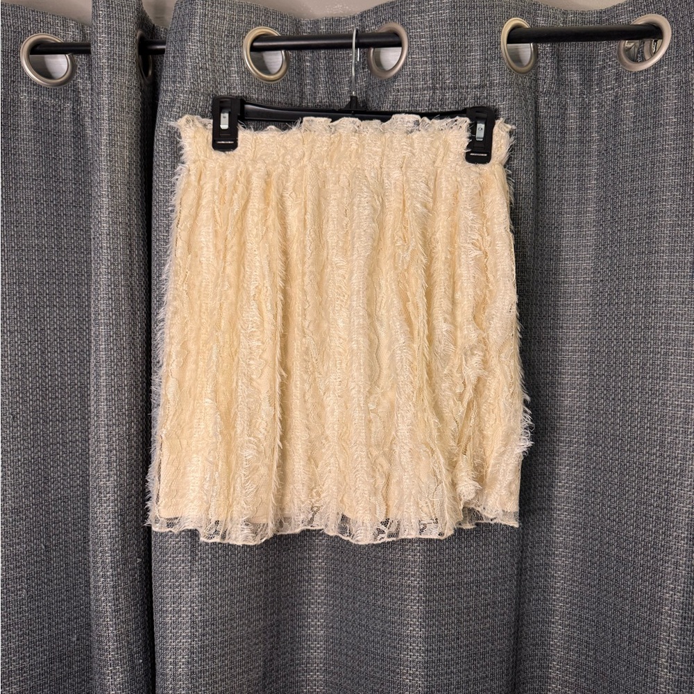 Hayden Los Angeles Cream Mini Skirt